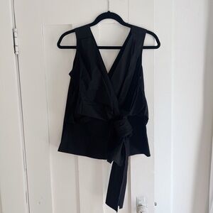 Japanese Black Tie Tank Blouse (similar to COS)